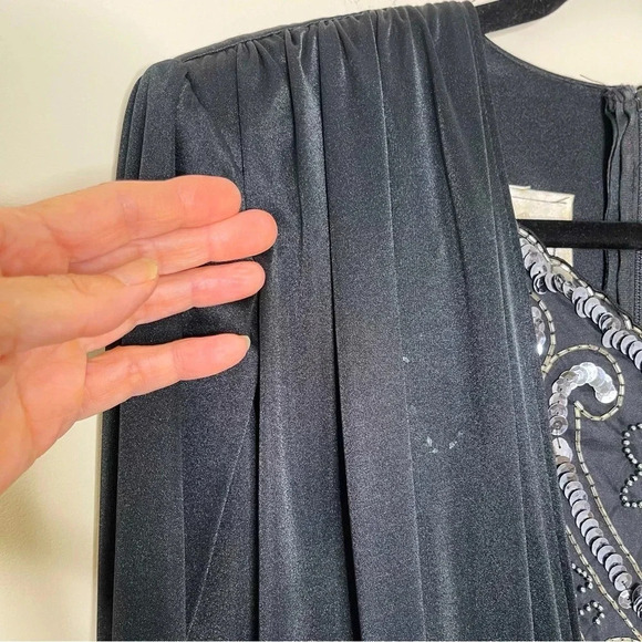 Crown Vintage Rothschild Draped. Structure Dress Beaded whimsygoth steampunk - Picture 4 of 11